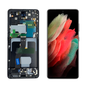 FRONTAL SAMSUNG S21 ULTRA PRETO COM ARO NACIONAL WEFIX