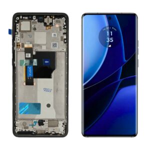 FRONTAL MOTO EDGE 40 PRETO COM ARO OLED WEFIX