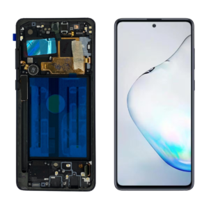 FRONTAL SAMSUNG NOTE 10 LITE PRETO COM ARO NACIONAL WEFIX