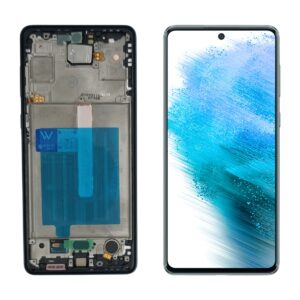 FRONTAL SAMSUNG A73 PRETO COM ARO OLED WEFIX CAMERA FLUTUANTE