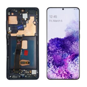 FRONTAL SAMSUNG S20 ULTRA PRETO COM ARO NACIONAL WEFIX