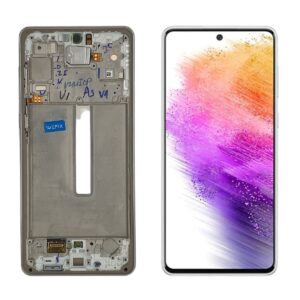 FRONTAL SAMSUNG A73 5G BRANCO COM ARO NACIONAL WEFIX