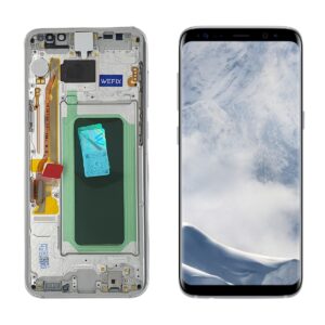 FRONTAL SAMSUNG S8 PLUS PRATA COM ARO ORIGINAL WEFIX