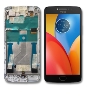 FRONTAL MOTO E4 PLUS PRETO COM ARO NACIONAL