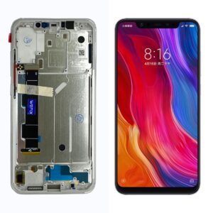 FRONTAL XIAOMI MI 8 PRATA COM ARO AMOLED WEFIX
