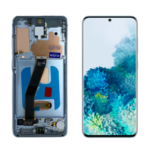 FRONTAL SAMSUNG S20 AZUL COM ARO NACIONAL WEFIX