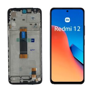 FRONTAL REDMI 12 PRETO COM ARO WEFIX