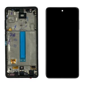 FRONTAL SAMSUNG A52 PRETO COM ARO OLED IMPORTADA NN CAMERA FLUTUANTE