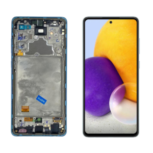 FRONTAL SAMSUNG A72 AZUL COM ARO NACIONAL WEFIX